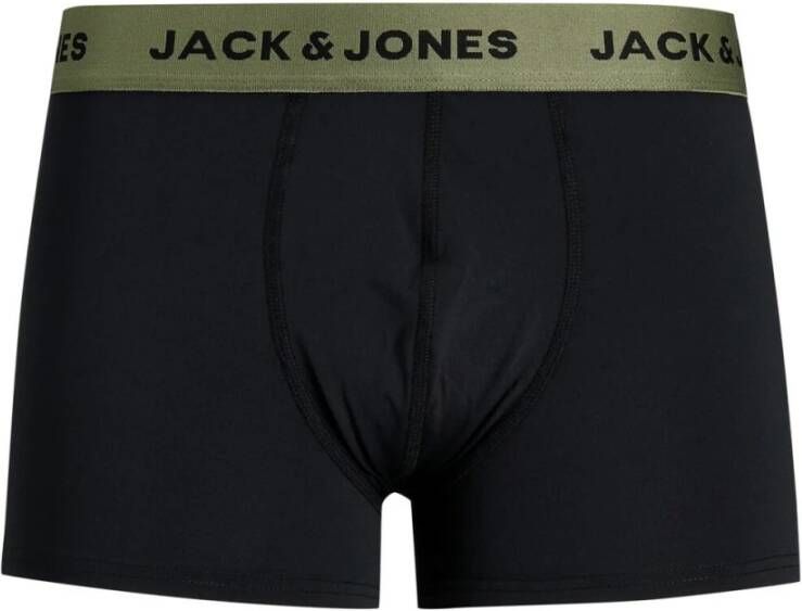 jack & jones Set van 3 boxers Flower Microfiber Zwart Heren