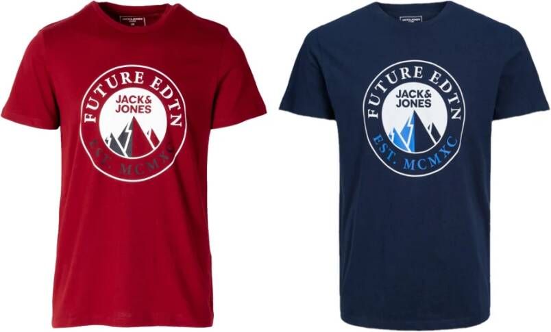 Jack & jones Short Sleeve Shirts Blauw Heren