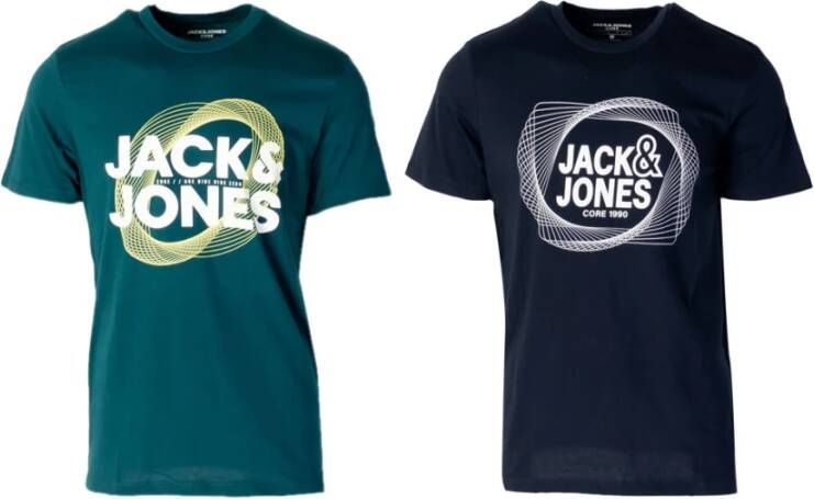Jack & jones Short Sleeve Shirts Blauw Heren