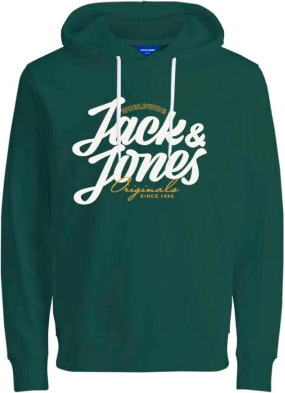 Jack & jones List Hoody Hoodie Sweatshirt Green Heren