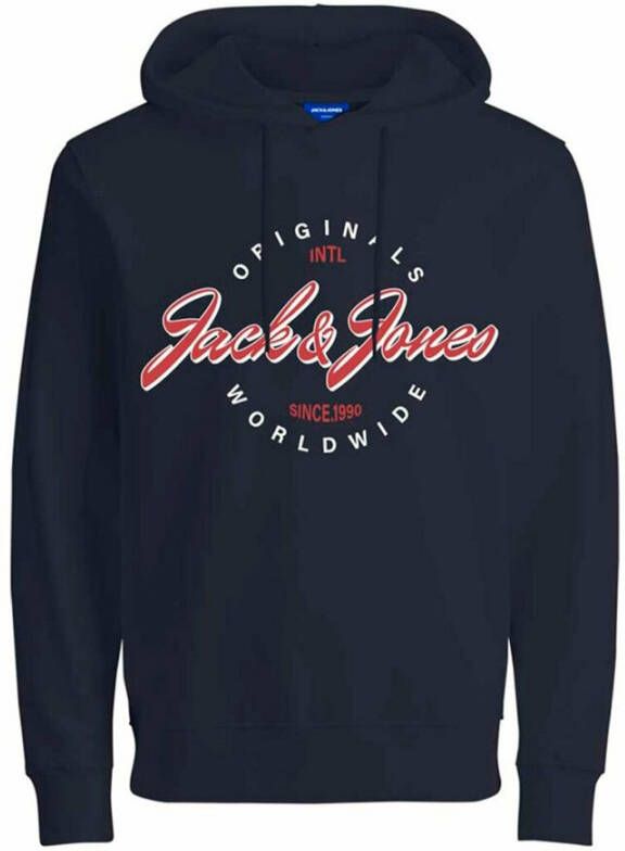 Jack & jones Heren Oscar Hoodie Sweatshirt Blue Heren