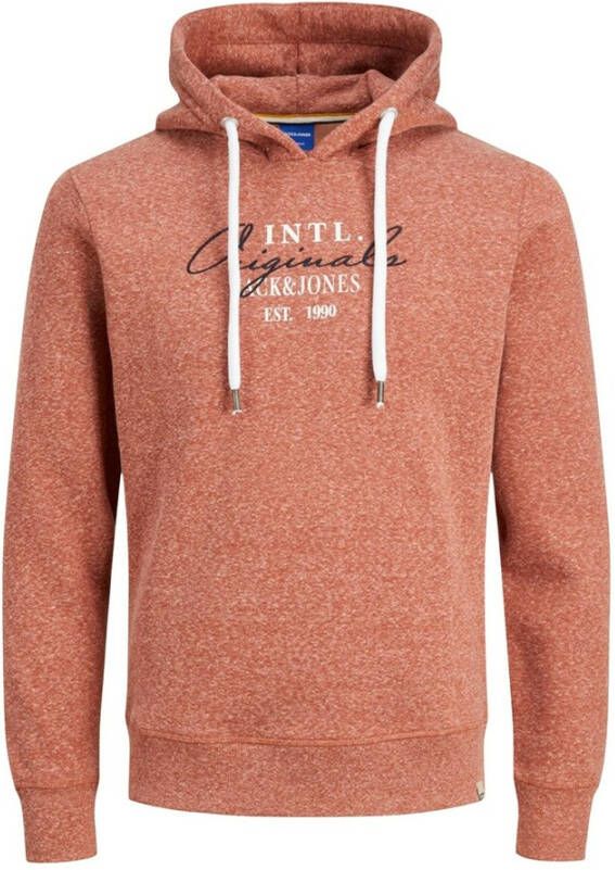 JACK & JONES ORIGINALS hoodie JORWILLOWBRANDING met logo picante