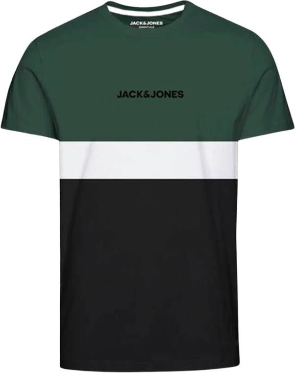 jack & jones T-shirt Blocking Groen Heren