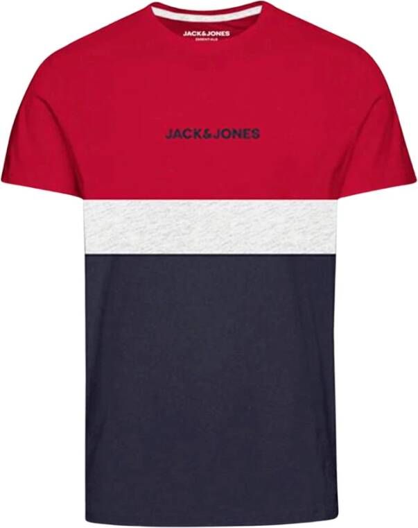jack & jones T-shirt Jack Jones Blocking Rood Heren