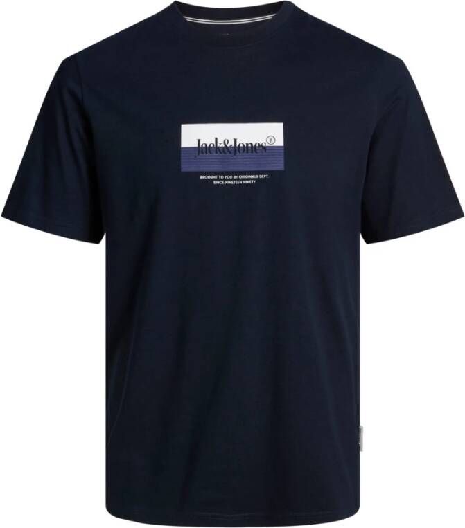 Jack & jones T-shirt Jack Jones Crew Jordalston Branding Blauw Heren