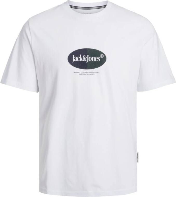 Jack & jones T-shirt Jack Jones Crew Jordalston Branding White Heren