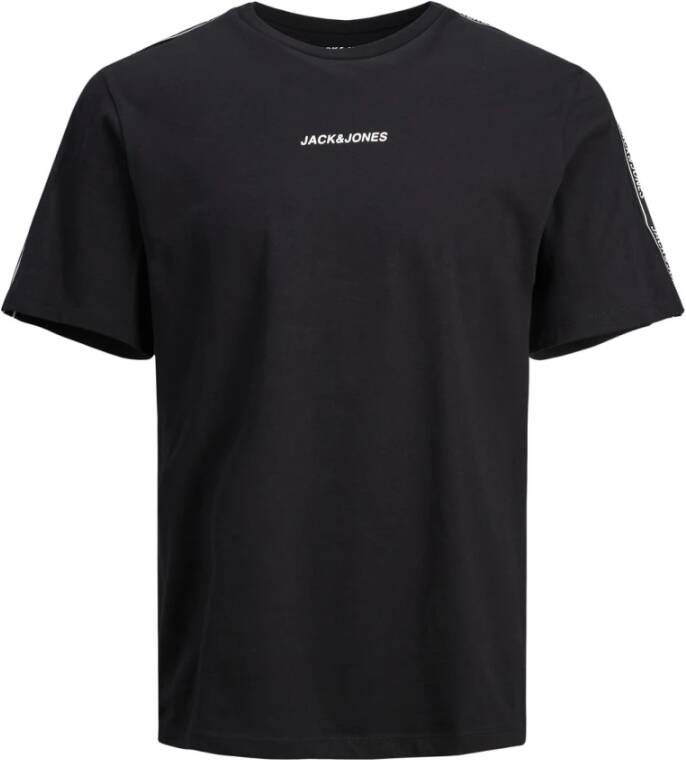 Jack & jones T-shirt Jack Jones Crew Smu Jcotaper Zwart Heren