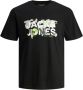 JACK & JONES CORE regular fit T-shirt JCODUST met printopdruk zwart - Thumbnail 2
