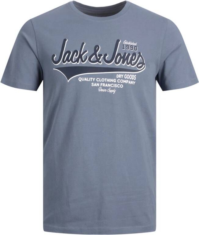 Jack & jones T-shirt Jack Jones Logo O-Neck Blauw Heren