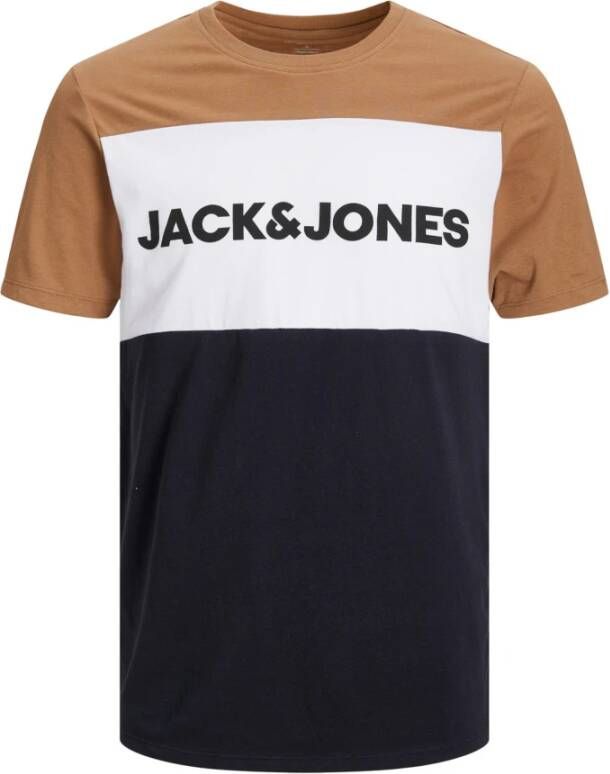 jack & jones T-shirt met korte mouwen Jjelogo Beige Heren