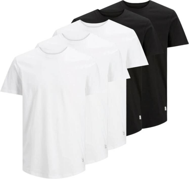 Jack & Jones T-shirt JJENOA TEE SS CREW NECK 5PK MP NOOS (5-delig Set van 5) - Foto 2