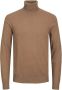 JACK & JONES ESSENTIALS fijngebreide coltrui JJEEMIL otter - Thumbnail 2