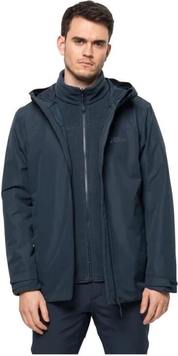 Jack Wolfskin Functioneel 3-in-1-jack TAUBENBERG 3IN1 JKT M met waterafstotende ritsen waterdicht ademend - Foto 8