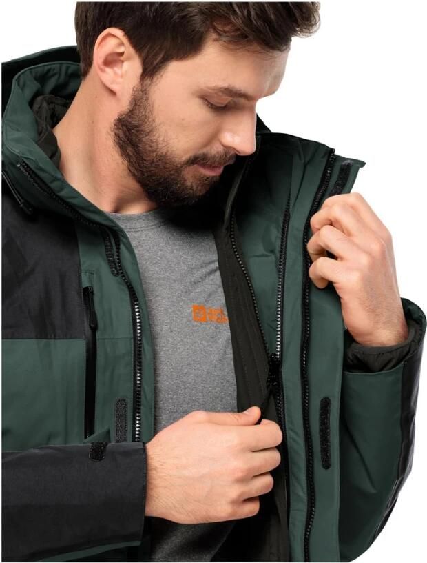 Jack Wolfskin Jasper 3in1 Jacket Men 3in1 jack Heren XXL black olive black olive - Foto 2