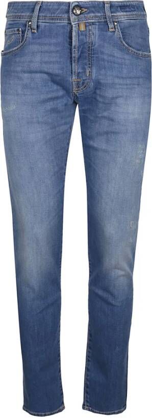Jacob Cohën 508D Blu Super Slim Fit Jeans Blauw Heren