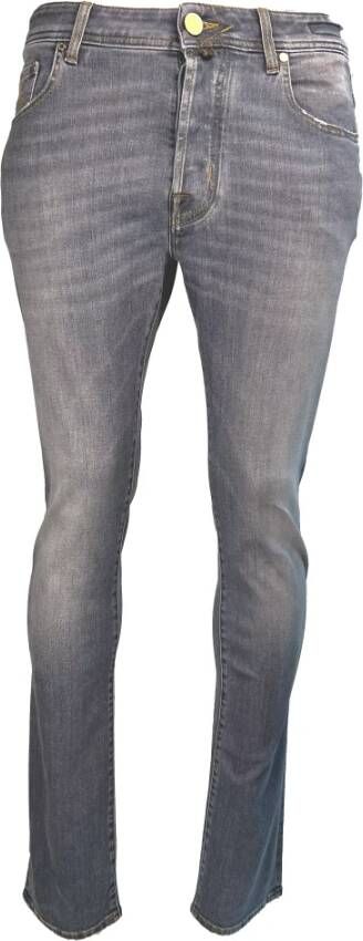 Jacob Cohën Bard Beige Label Mid Grey Slim-Fit Jeans Grijs Heren