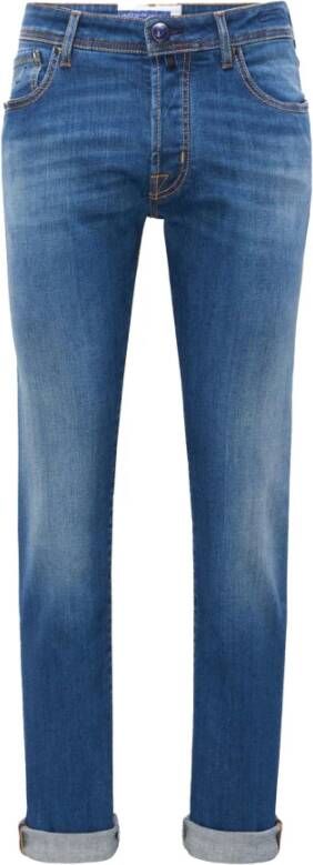Jacob Cohën Blauwe Nick Slim handgemaakte jeans voor heren Blauw Heren