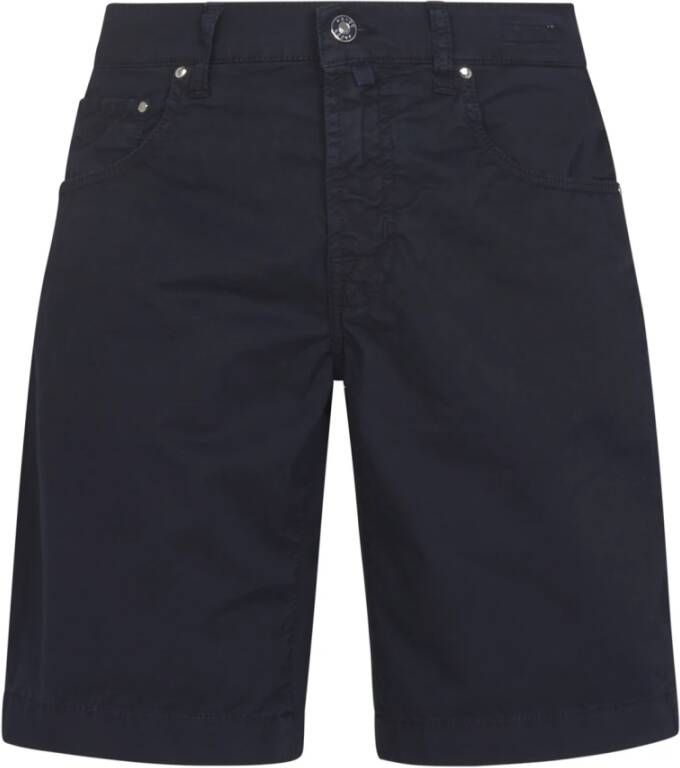 Jacob Cohën Blauwe Slim Fit Bermuda Shorts voor Heren Blauw Heren