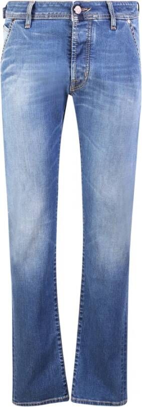 Jacob Cohën Blauwe Slim Fit Jeans voor Heren Blauw Heren