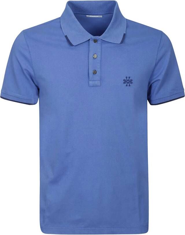 Jacob Cohën Blauwe Ss23 Dubbelborst Polo Shirt Blauw Heren