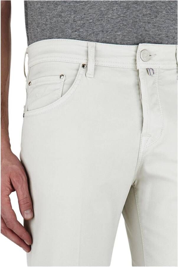 Jacob Cohën Slim-Fit Ivoor Broek Beige Heren
