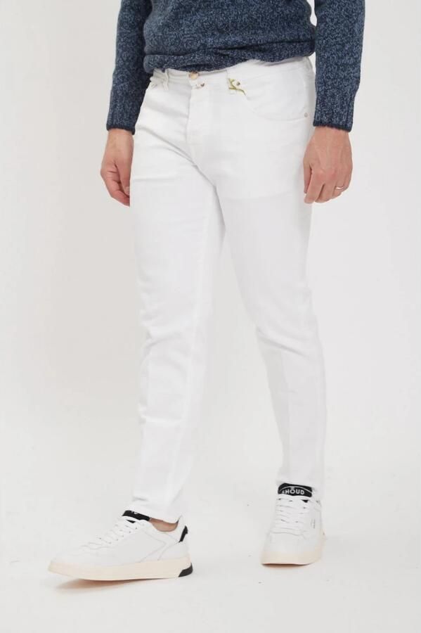 Jacob Cohën Crop Carrot Slim Broek White Heren - Foto 2