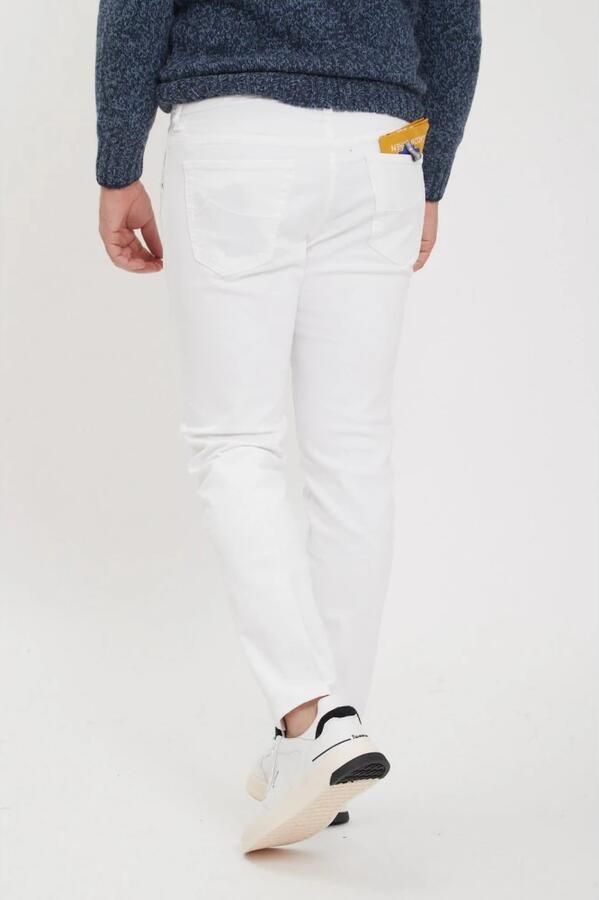 Jacob Cohën Crop Carrot Slim Broek White Heren - Foto 5