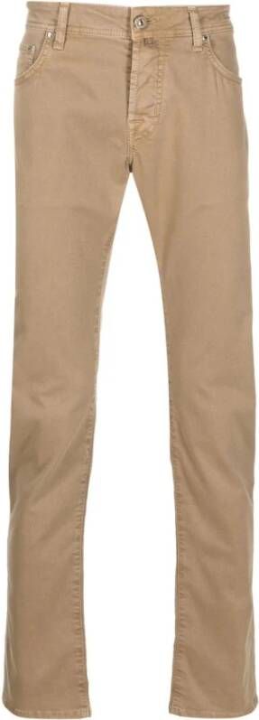 Jacob Cohën Cropped Trousers Beige Heren