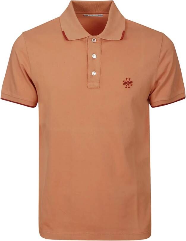 Jacob Cohën Geel & Oranje Polo Shirt Ss23 Oranje Heren