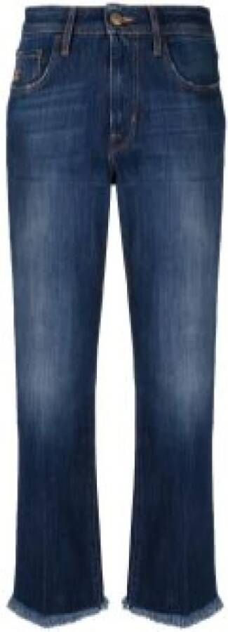 Jacob Cohën Geknipte jeans met franje Blauw Dames