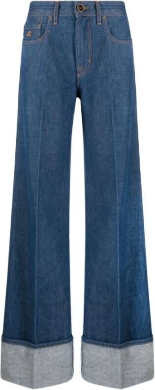 Jacob Cohën Hoge Taille Flared Jeans in Marineblauw Blauw Dames