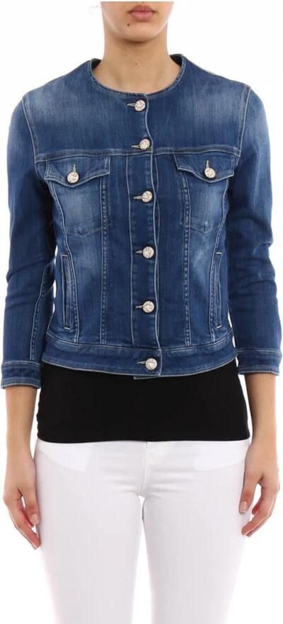Jacob Cohën Denim Jack Slim Fit Knoopsluiting Lange Mouwen Blauw Dames - Foto 2
