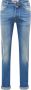Jacob Cohën Medium gewassen denim jeans met geborduurde zak en contrasterende tailleband Blauw Heren - Thumbnail 1