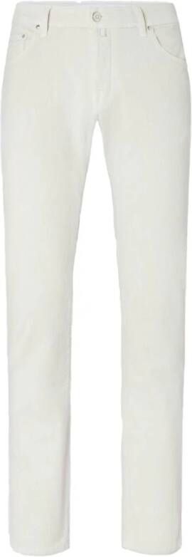 Jacob Cohën Slim Nick Fluweel Katoen Stretch Broek Beige Heren