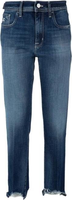 Jacob Cohën Skinny Cropped Jeans Effen Kleur Kate Crop Blauw Heren