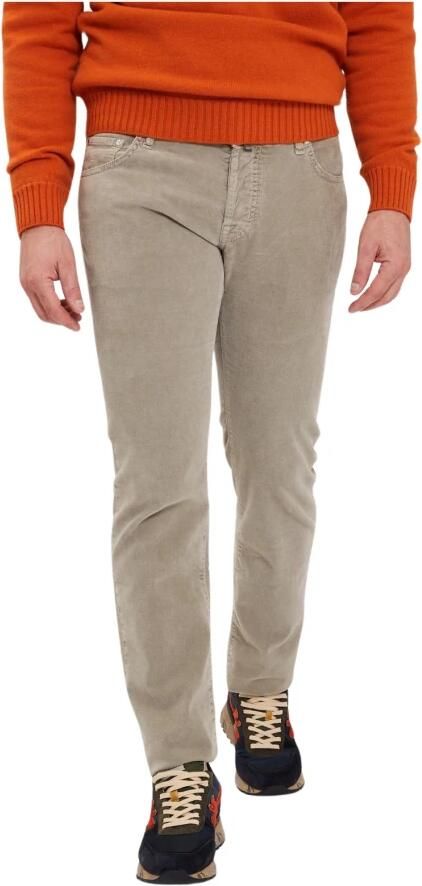 Jacob Cohën Slim Fit 5 Zakken Broek Gray Heren