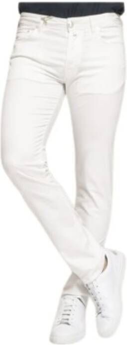 Jacob Cohën Slim Fit Gescheurde Witte Jeans White Heren
