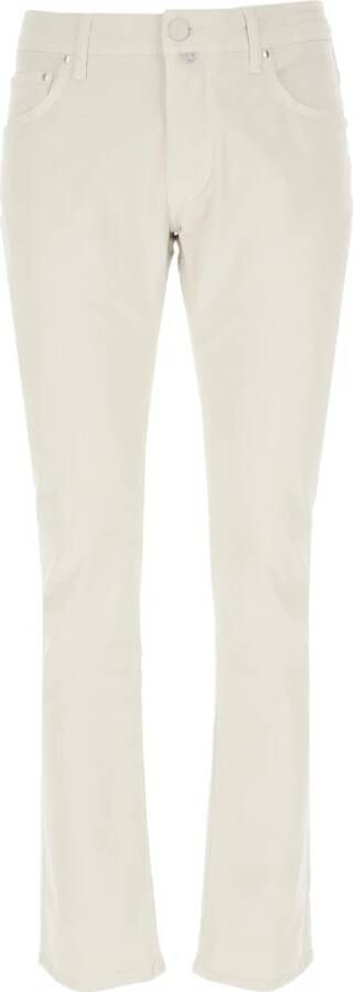 Jacob Cohën Slim-Fit Ivoor Broek Beige Heren
