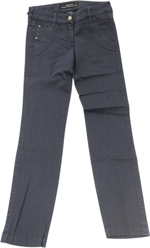 Jacob Cohën Blauwe Katoenen Slim Jeans met Logo Details Blue Heren