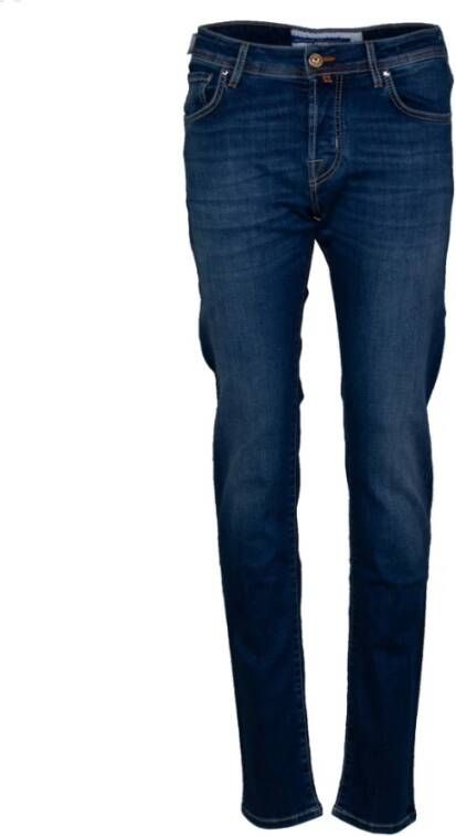 Jacob Cohën Luxe Super Slim Jeans in Medium Wassing Blue Heren