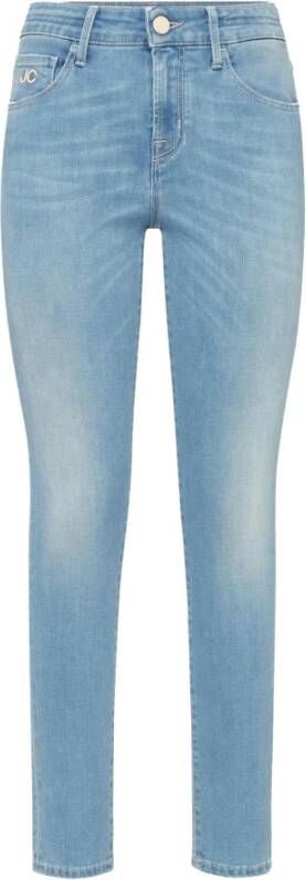 Jacob Cohën Slim-fit jeans met gebleekte denim en zandige afwerking Blauw Dames