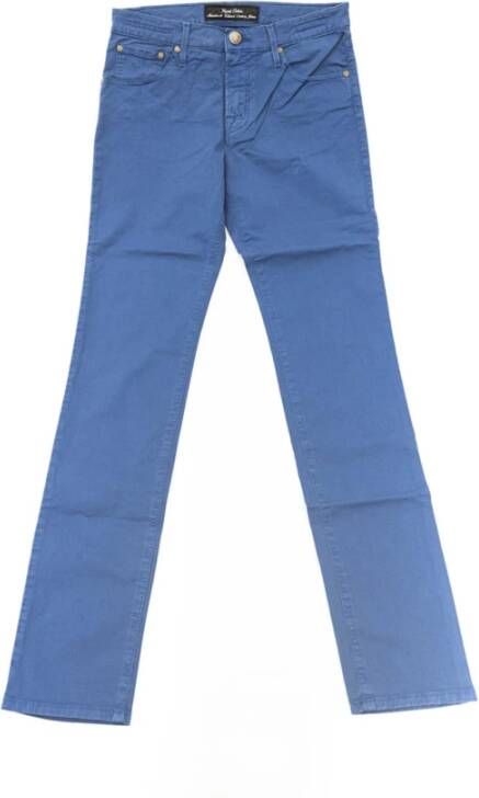 Jacob Cohën Slim Fit Blauwe Katoenen Jeans met Logo Borduursel Blue Dames