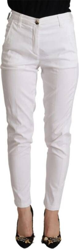 Jacob Cohën Slim-fit Witte Jeans met Logo Details White Dames