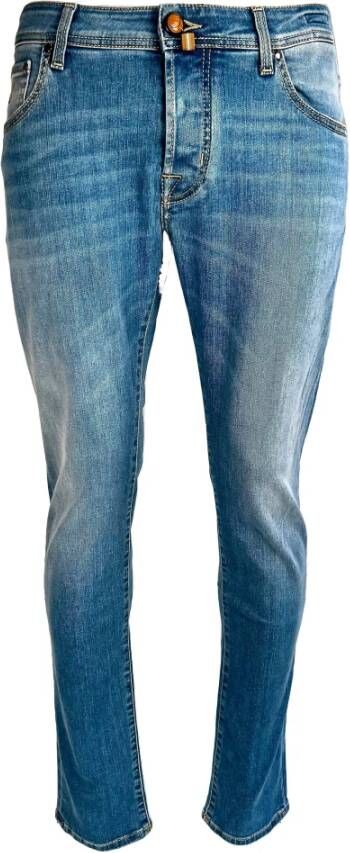 Jacob Cohën Heldere Blauwe Super Slim Fit Jeans Ss23 Blauw Heren