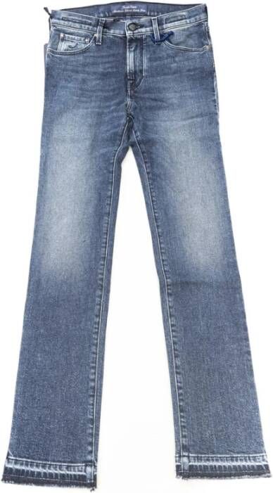 Jacob Cohën Slimme Jeans met Franjes en Logo Details Blauw Dames