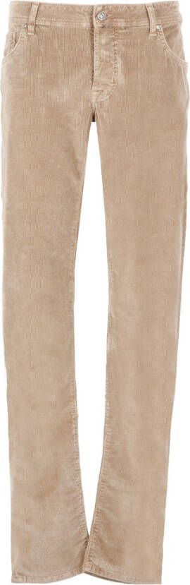 Jacob Cohën Straight Trousers Beige Heren