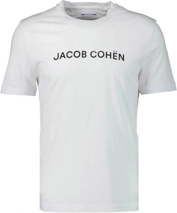 Jacob Cohën Italiaans Katoenen Logoshirt White Heren