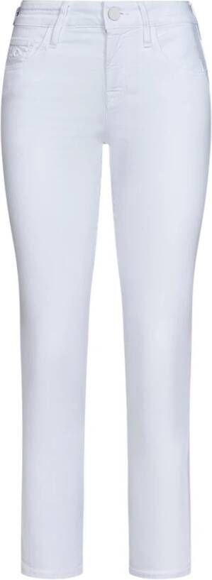 Jacob Cohën Witte Zebra-Print Gebreide Slim-fit Jeans White Dames