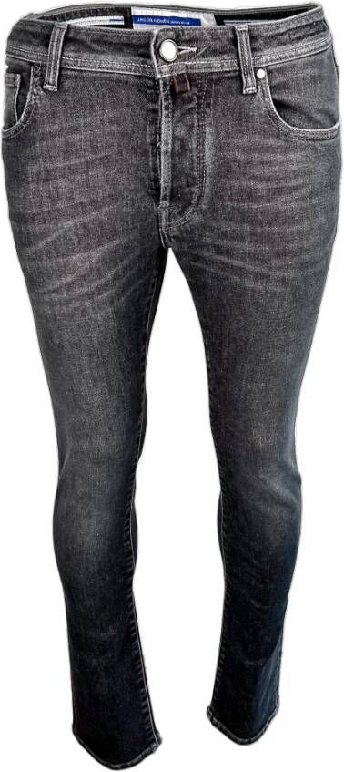 Jacob Cohën Zwart Label Zwart Gewassen Skinny Jeans Grijs Heren