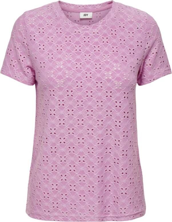Jacqueline de Yong Dames T-shirt effen Roze Dames